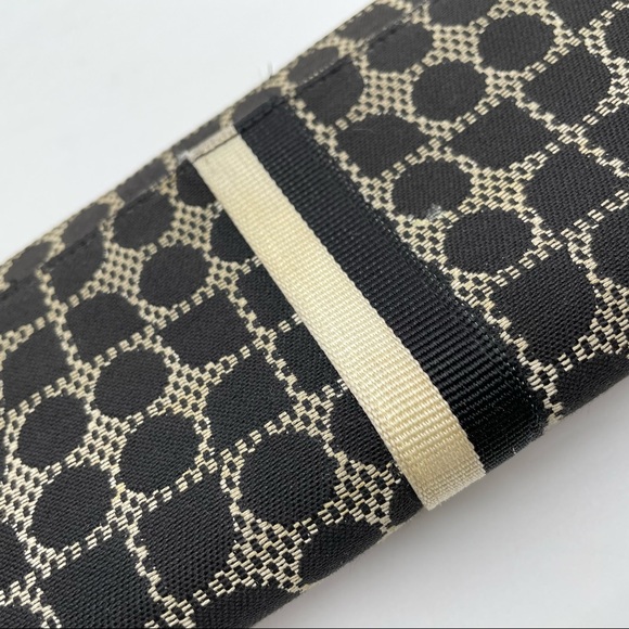 Kate Spade Classic Noel Neda Black Cream Canvas Zip Around Wallet - Picture 5 of 14